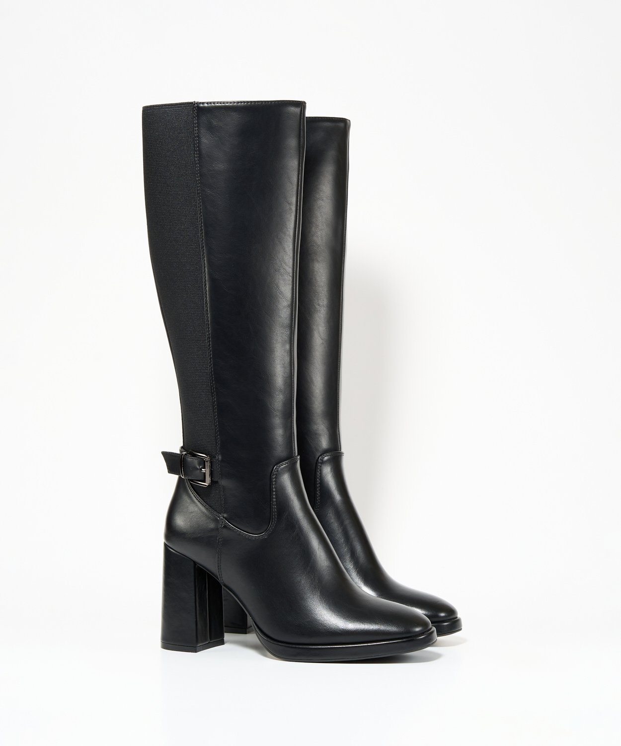 Botas altas tacón hebilla image number null